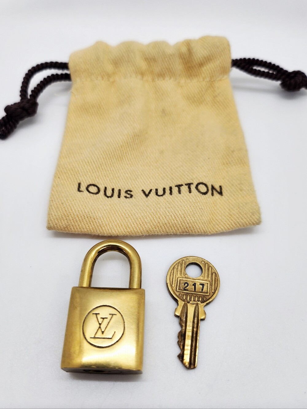 Louis Vuitton Vintage Padlock and Key Set With Dustbag